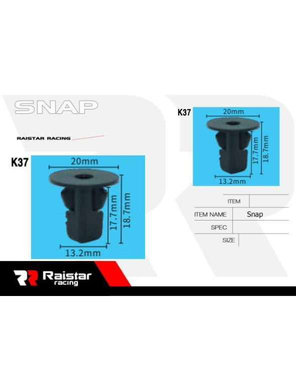 Σετ συνδετήρες αυτοκινήτου - 10pcs - R-F16101-26