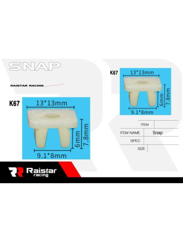 Σετ συνδετήρες αυτοκινήτου - 10pcs - R-F16101-28
