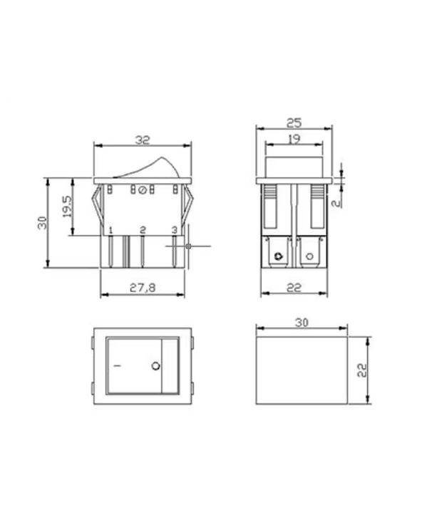Διακόπτης οχημάτων On/Off - R-F13210A-24-1U