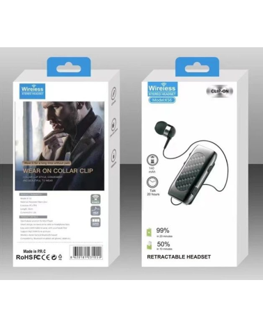 Ασύρματο ακουστικό Bluetooth - K56 - 231056 - Black