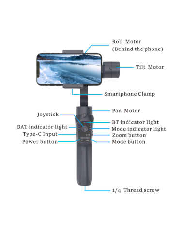 Σταθεροποιητής εικόνας Gimbal για smartphone - F10 Pro