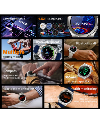 Σετ Smartwatch με 3 λουράκια - Z83 MAX - 880518 - Black