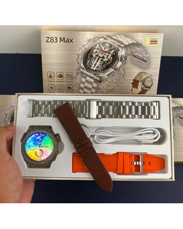 Σετ Smartwatch με 3 λουράκια - Z83 MAX - 880518 - Orange