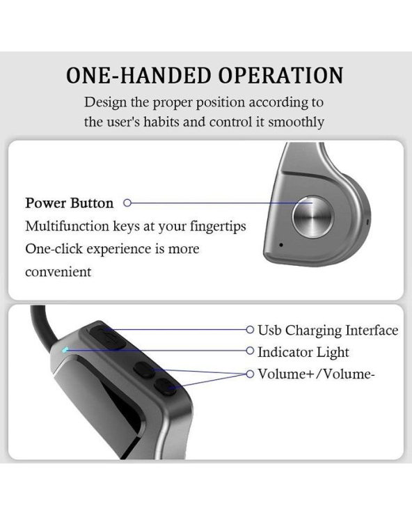 Aσύρματα ακουστικά - Neckband  - F806 - 887561 - Grey