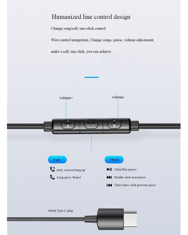 Ενσύρματα ακουστικά - TC-2 - Type-C - AWEI