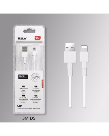 Καλώδιο φόρτισης & data - USB to Lightning - 3m - D5 -194721