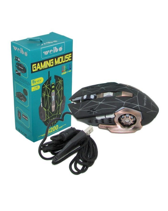 Ενσύρματο ποντίκι Gaming - LED RGB - S200 - Weibo