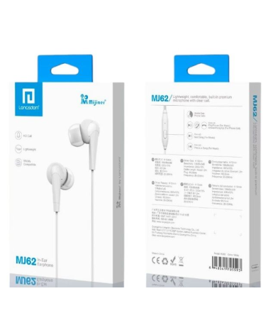 Ενσύρματα ακουστικά - MJ-62 - 705593 - White
