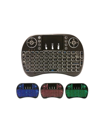 Ασύρματο mini πληκτρολόγιο με Αγγλικό Touchpad - i8 - Black