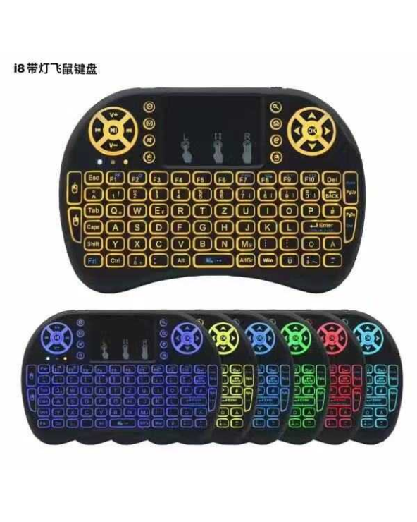 Ασύρματο mini πληκτρολόγιο με Αγγλικό Touchpad - i8 - Black