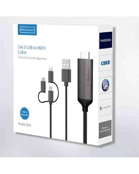 Καλώδιο USB σε HDTV - 3in1 - LD36 - Mirascreen