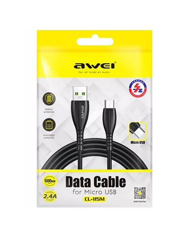 Καλώδιο φόρτισης & data - Micro USB - CL-115M - 1m - AWEI