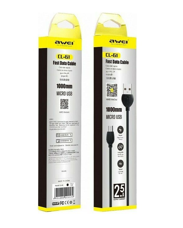 Καλώδιο φόρτισης & data - Lightning - CL-63 - AWEI