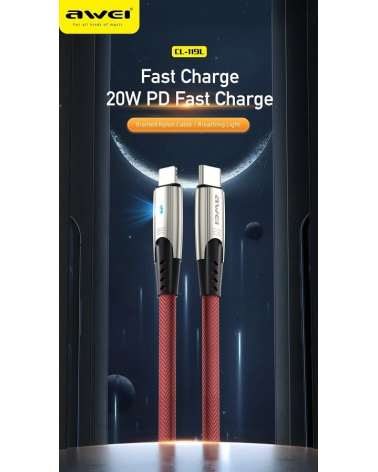 Καλώδιο φόρτισης & data - Type-C σε Lightning - CL-119L - 20W - AWEI