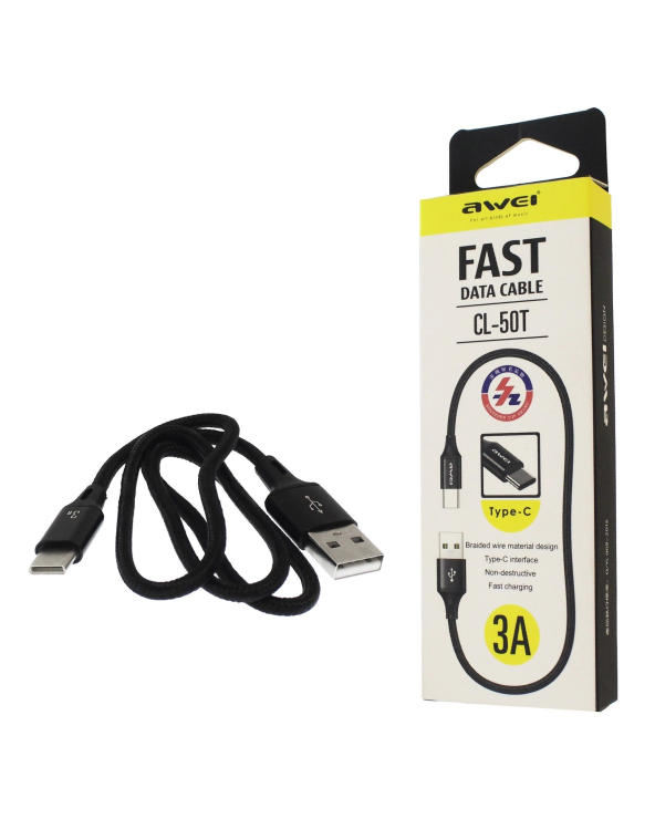 Καλώδιο φόρτισης & data - Type-C - CL-50T - Fast Charge - 3A - AWEI