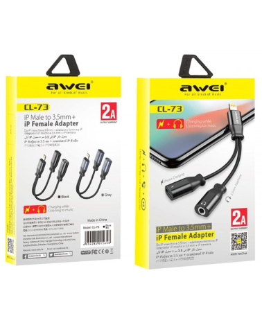 Αντάπτορας Lightning male σε Jack 3.5mm/Lightning female - CL-73 - AWEI