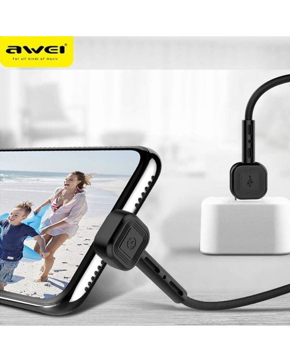 Καλώδιο φόρτισης & stand συσκευής - Micro USB - CL-67 - AWEI - 888162 - White