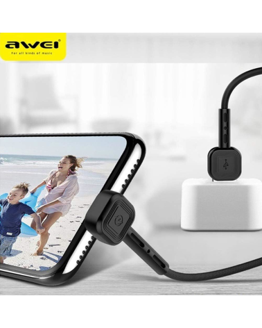 Καλώδιο φόρτισης & stand συσκευής - Micro USB - CL-67 - AWEI - 888162 - White