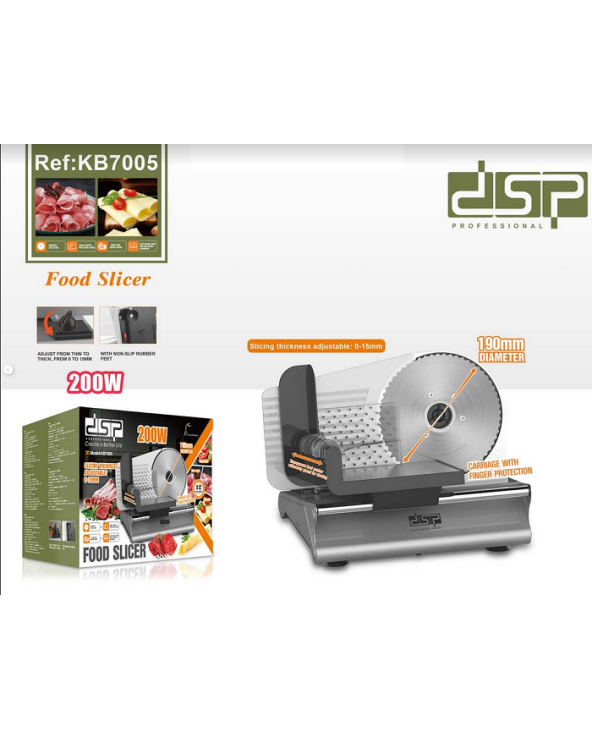 Ηλεκτρικός κόφτης τροφίμων σε φέτες - Food Slicer - KB7005 - DSP