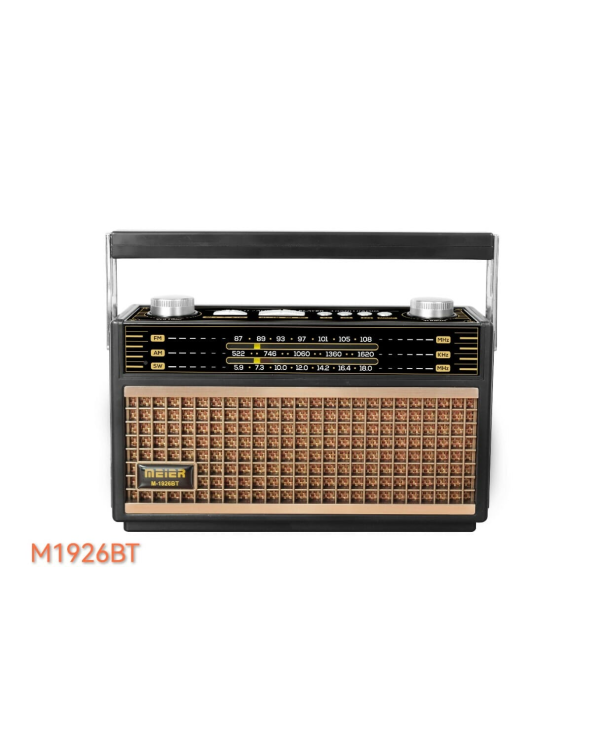 Επαναφορτιζόμενο ραδιόφωνο Retro - M1926BT - Meier - 416266 - Black/Gold