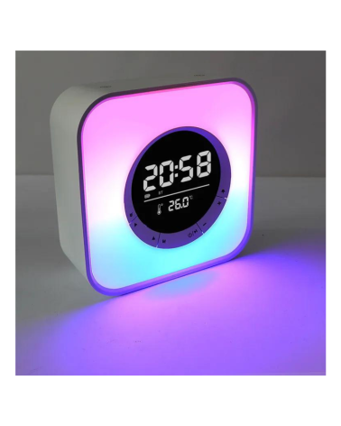 Ασύρματο ηχείο Bluetooth LED & ψηφιακό ρολόι - P10