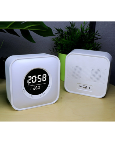 Ασύρματο ηχείο Bluetooth LED & ψηφιακό ρολόι - P10