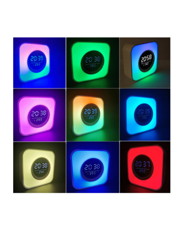 Ασύρματο ηχείο Bluetooth LED & ψηφιακό ρολόι - P10