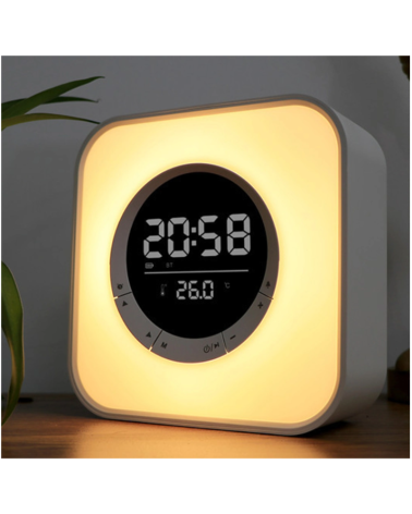 Ασύρματο ηχείο Bluetooth LED & ψηφιακό ρολόι - P10