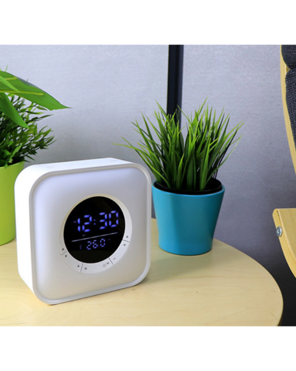 Ασύρματο ηχείο Bluetooth LED & ψηφιακό ρολόι - P10