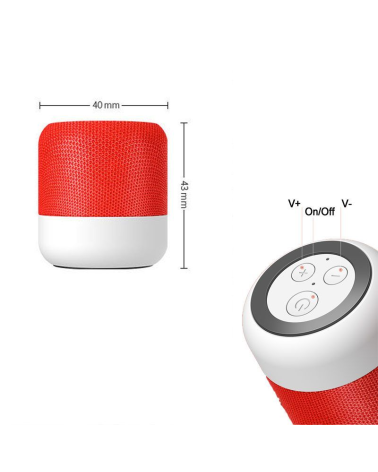 Ασύρματο ηχείο Bluetooth – Bass Speaker - M12 - 880134 - Red