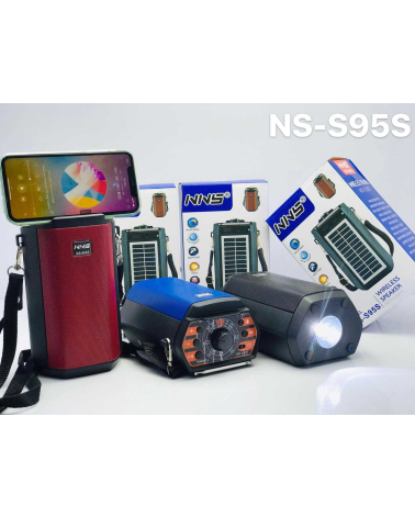 Ασύρματο ηχείο Bluetooth με ηλιακό πάνελ & φακό - NS95S