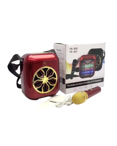 Ασύρματο ηχείο Bluetooth με μικρόφωνο Karaoke - YS-A20 - 887103 - Red