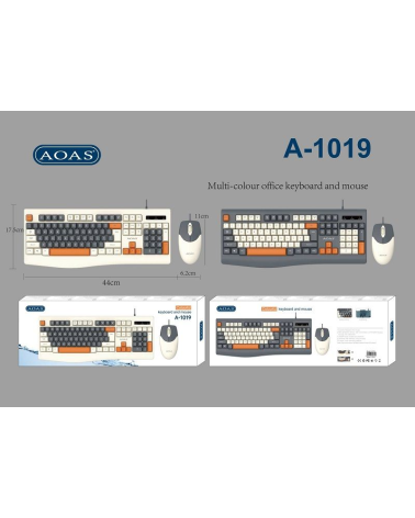 Σετ ενσύρματο πληκτρολόγιο & ποντίκι - A1019 - 656553 - Black