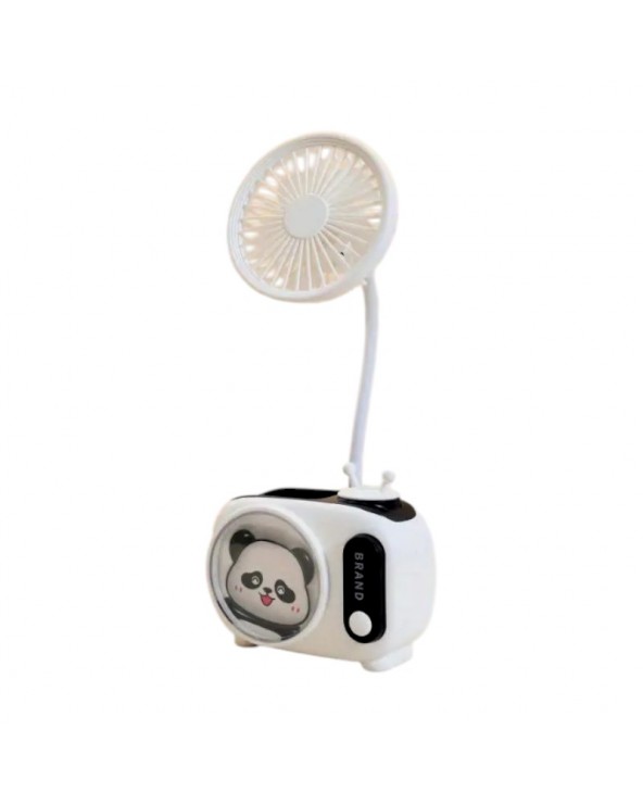 Παιδικός επαναφορτιζόμενος ανεμιστήρας μολυβοθήκη με ξύστρα - MU352A - 033183 - White