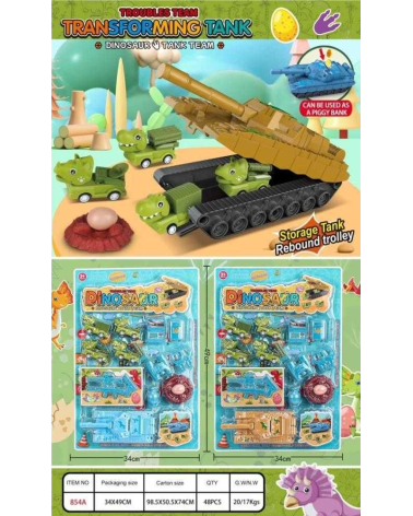 Σετ οχήματα Δεινόσαυροι με όχημα αποθήκευσης - 854A