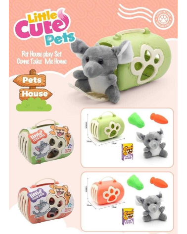 Λούτρινο ελεφαντάκι με τσάντα μεταφοράς και αξεσουάρ - 2F626-F