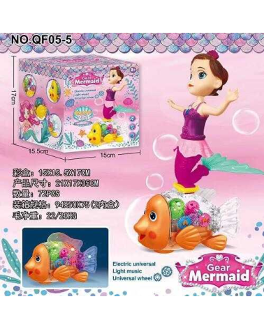 Ηλεκτρονικό ψαράκι με γοργόνα - qf05-5