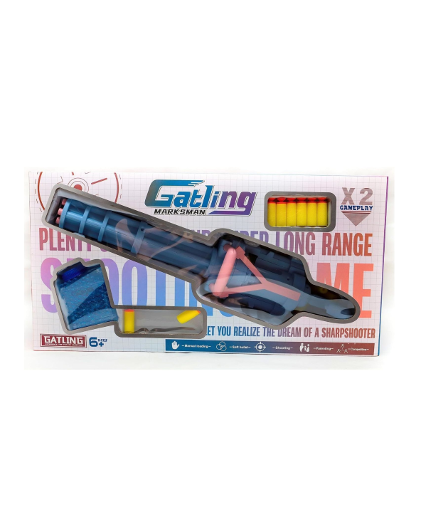 Παιδικό όπλο στόχου με σφαίρες gel & αξεσουάρ – Soft Gun – 2in1 - A0076
