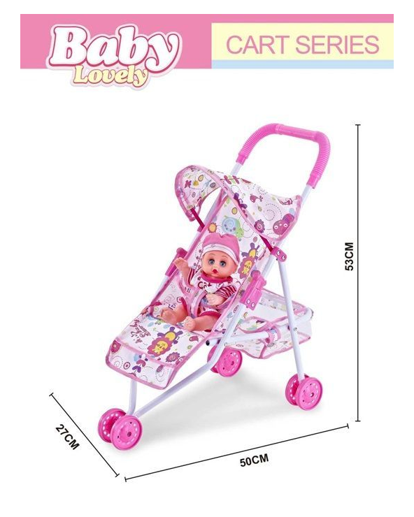 Παιδικό καροτσάκι μωρού με κούκλα – 6612F-2