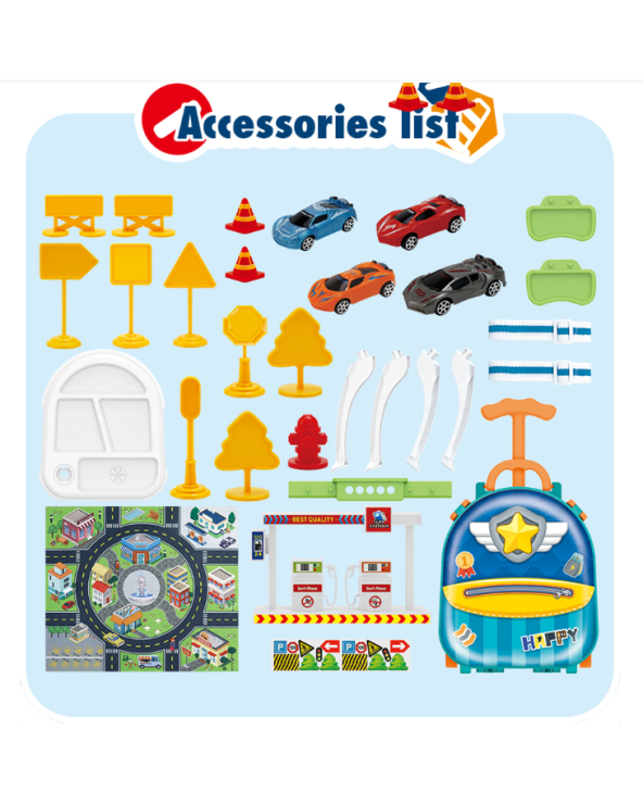 Σετ αυτοκινητόδρομος City Racing με βαλιτσάκι & αξεσουάρ - DL9916-14