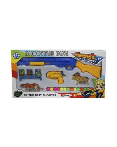 Παιδικό όπλο στόχου με φιγούρες ζώων - Soft Gun - 6000-5