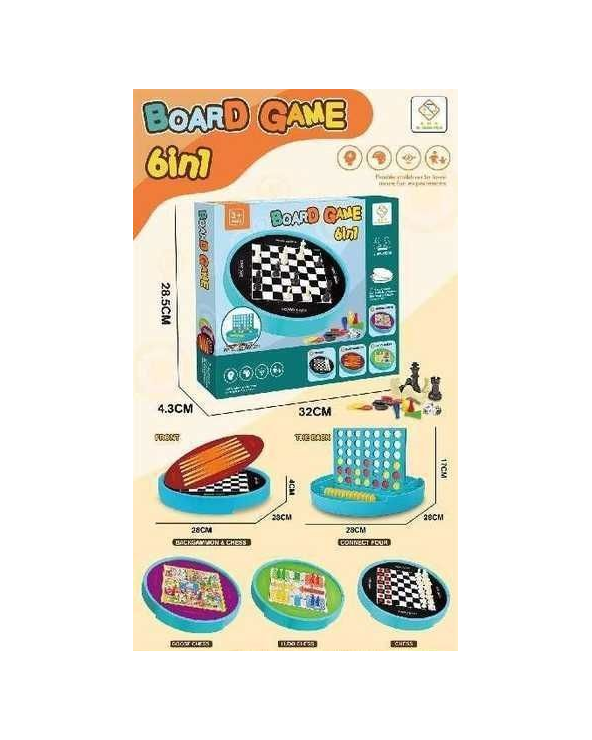 Επιτραπέζιο παιχνίδι 6in1 - JF378-1046