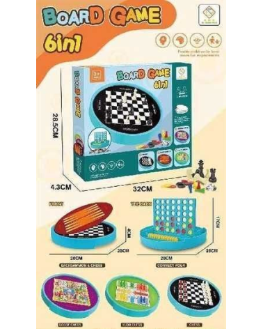 Επιτραπέζιο παιχνίδι 6in1 - JF378-1046
