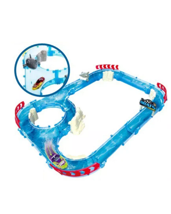 Σετ αυτοκινητόδρομος νερού Καρχαρίας με εκτοξευτή - 4458