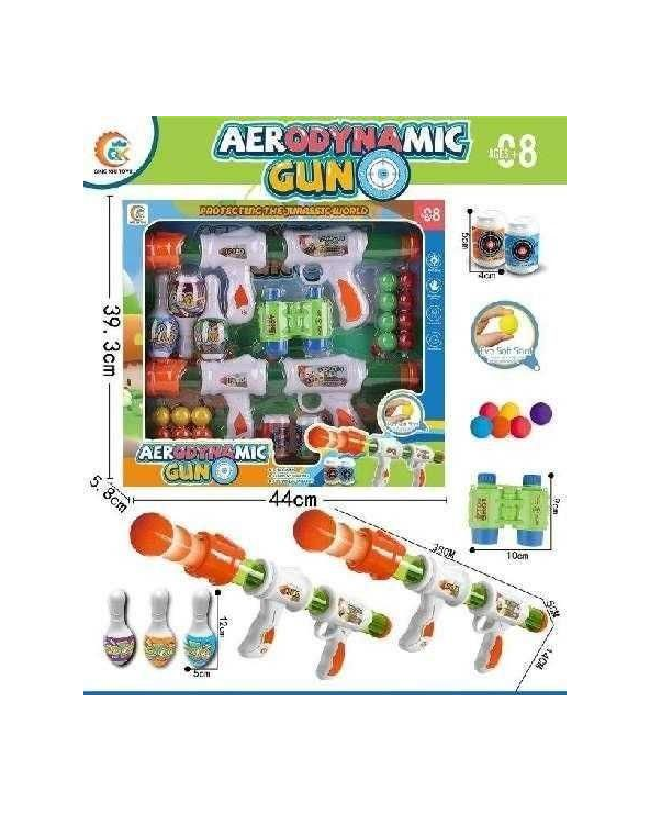 Παιχνίδι στόχου με κορίνες & αξεσουάρ - Soft Gun - 2pcs - 688-22