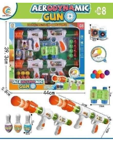 Παιχνίδι στόχου με κορίνες & αξεσουάρ - Soft Gun - 2pcs - 688-22