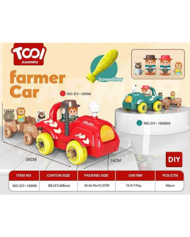 Συναρμολογούμενο παιχνίδι DIY - Farmer Car - 16996A