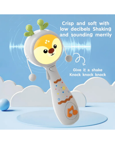 Βρεφικό παιχνίδι κουδουνίστρα με μασητικό και φωτισμό - 368-21B