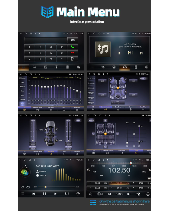 Ηχοσύστημα αυτοκινήτου 2DIN - 9"" - Android