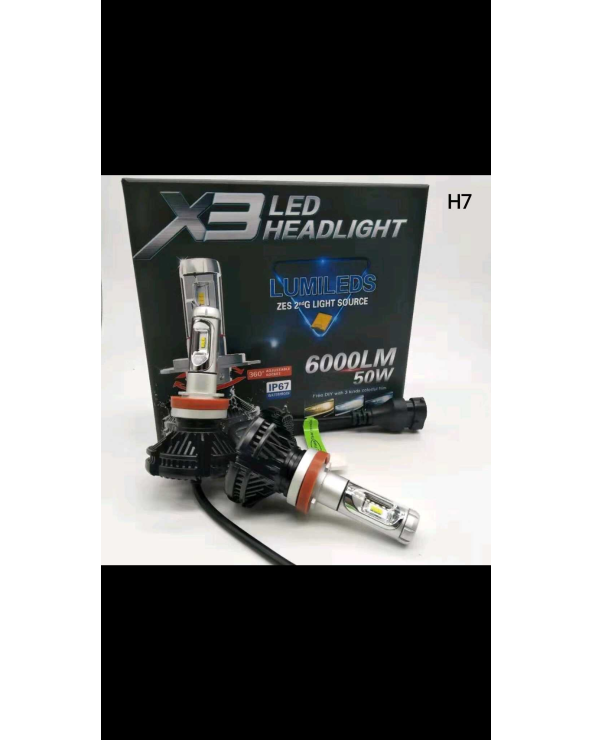 Λάμπες LED - X3 - H7 - 6000lm - 50W